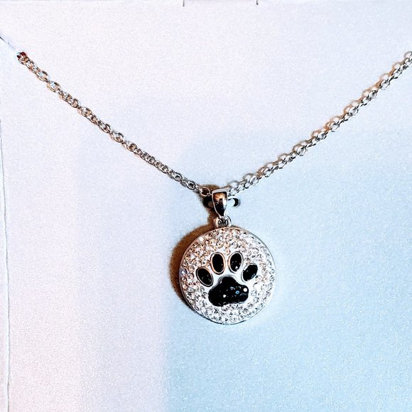 Diamond Black Paw Bracelet & Necklace Set - NWOB - Picture 1 of 3